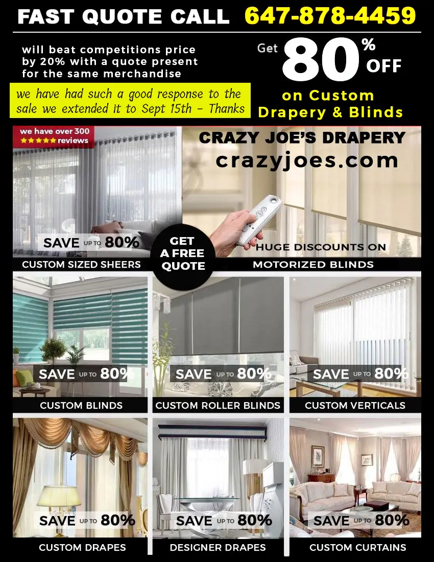 Curtains Sale Mississauga