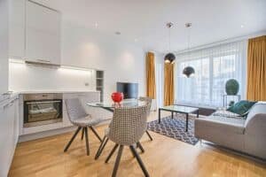Energy-efficient motorized shades in Pickering home