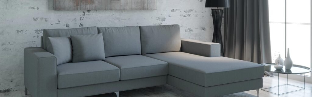 Modern living room with custom curtains by Crazy Joe’s in Brampton