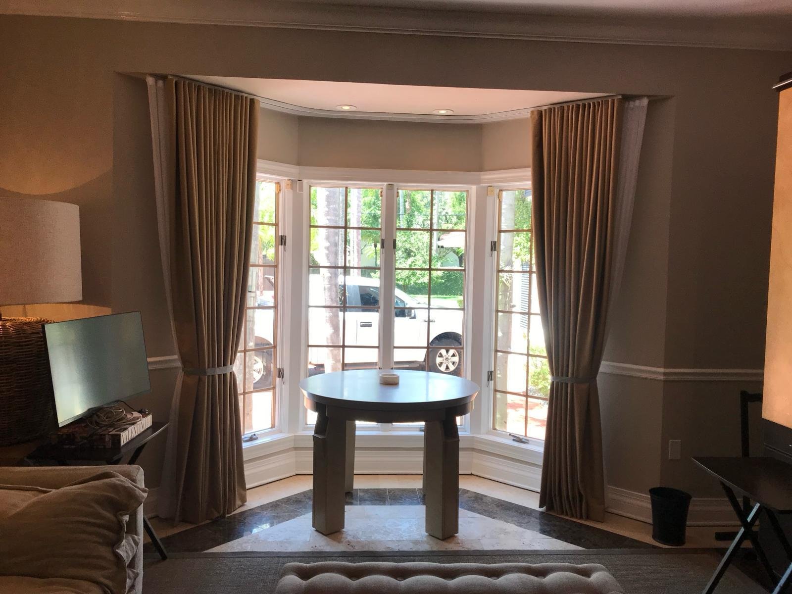 Custom curtains installation process in Brampton home