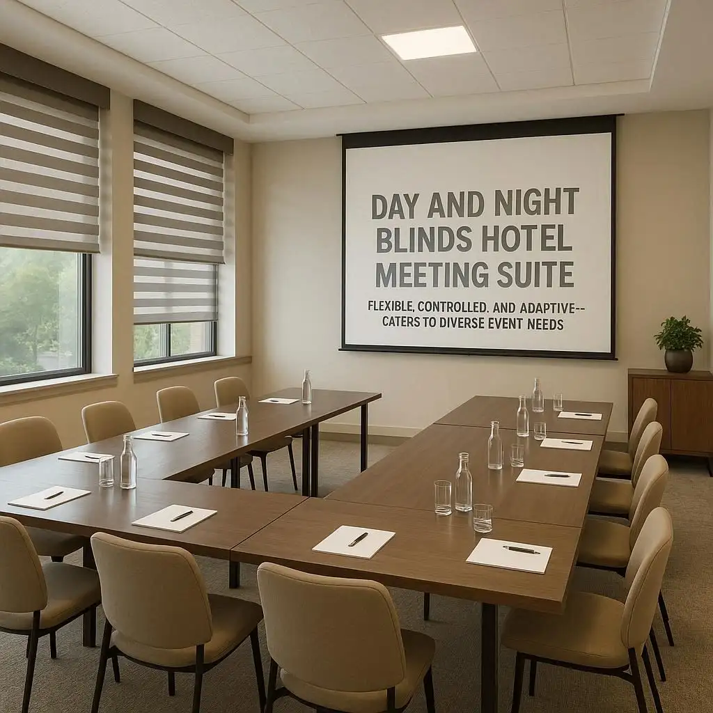 Day and Night Blinds Hotel Meeting Suite Flexible, controlled, and adaptive-caters to diverse event needs.