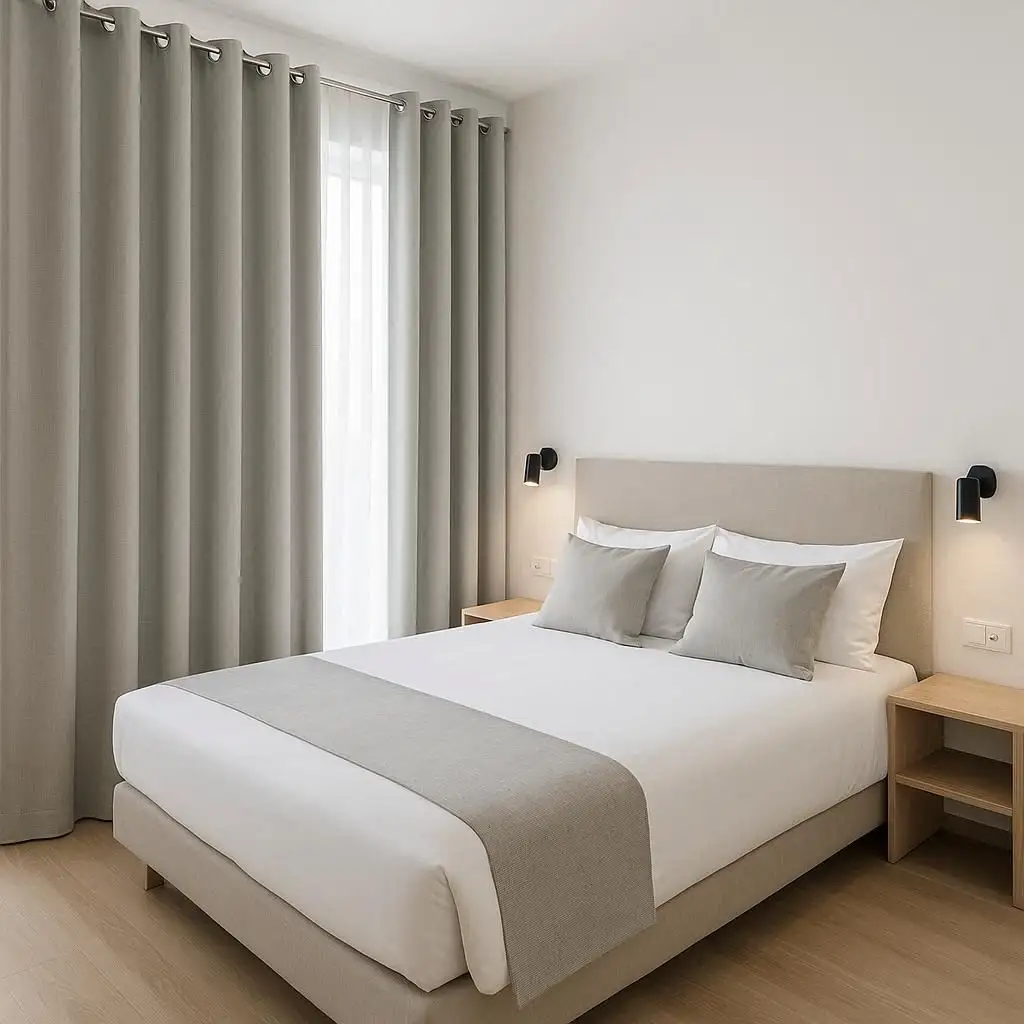 Eyelet Drapes Modern Guest Rooms Simple, contemporary, and easy to operate-fits seamlessly with minimalist designs.