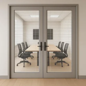 Magnetic Blinds (for glass doors) Corporate Meeting Room Entry Convenient, clean, and simple-easily adjusts for privacy on demand.