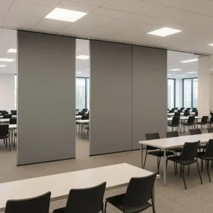 Panel Track Blinds Event Space Dividers Flexible, wide, and contemporary-ideal for temporarily separating or opening large conference areas.