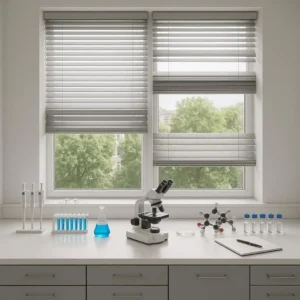 Top Down Bottom Up Blinds Medical Research Lab Flexible, private, and adjustable-controls visibility and daylight precisely.