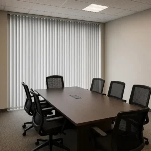 Vertical Blinds Corporate Office Conference Room Professional, clean, and functional-ideal for controlling light during presentations and maintaining privacy during meetings.