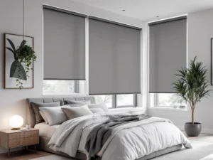 Motorized blackout blinds providing privacy and complete light control